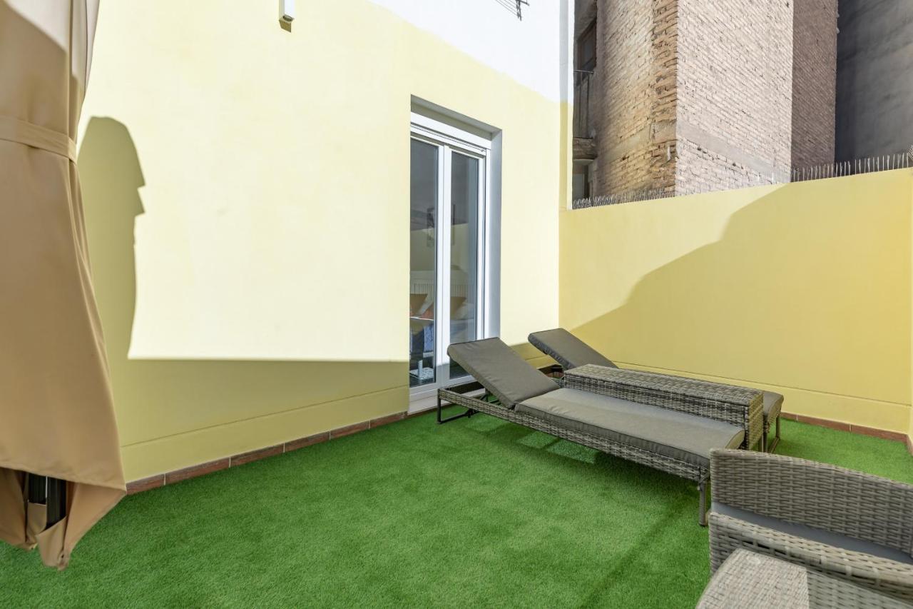 Gorgeous Apt With A Large Private Terrace Valencia Exterior foto