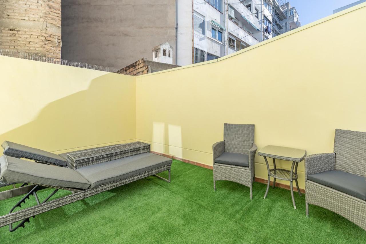 Gorgeous Apt With A Large Private Terrace Valencia Exterior foto